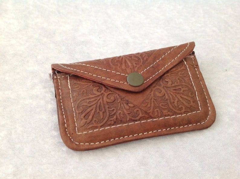 Handmade Moroccan Leather Purse Small Multicolours