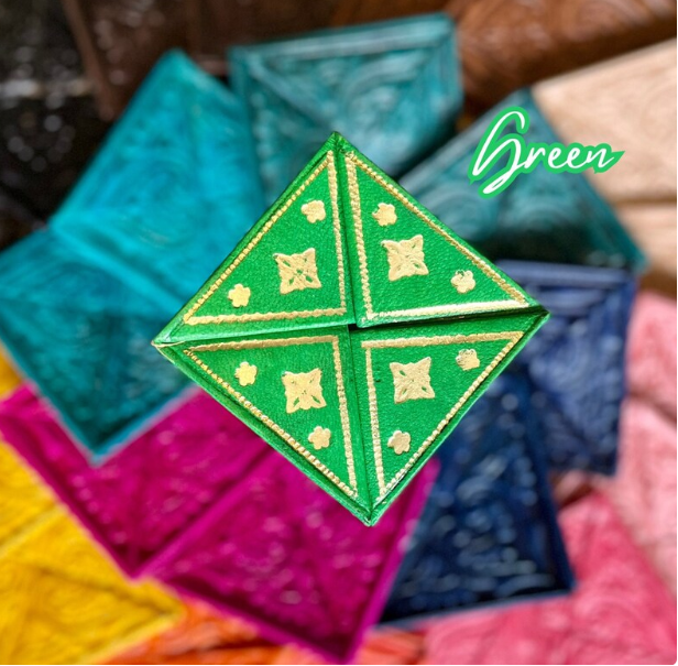 Moroccan Coin Leather Purse, Foldable Wallet for Women's