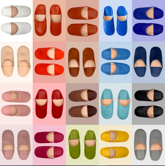 Moroccan Women Slippers, handmade from soft Organic Leather Perfuct for the House ,Best Gift Idea
